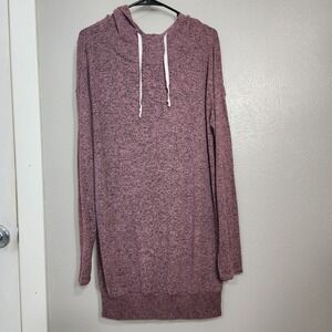 Express Lightweight Hoodie Women's Small‎ Pink/Gray Sweater Pullover